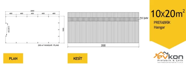 10X20 M² Hangar - Görsel 3