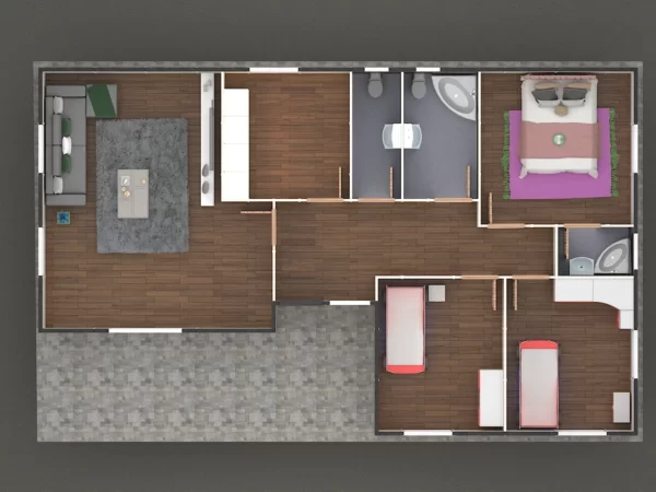 120 M² Tek Katlı Prefabrik Ev - Görsel 3