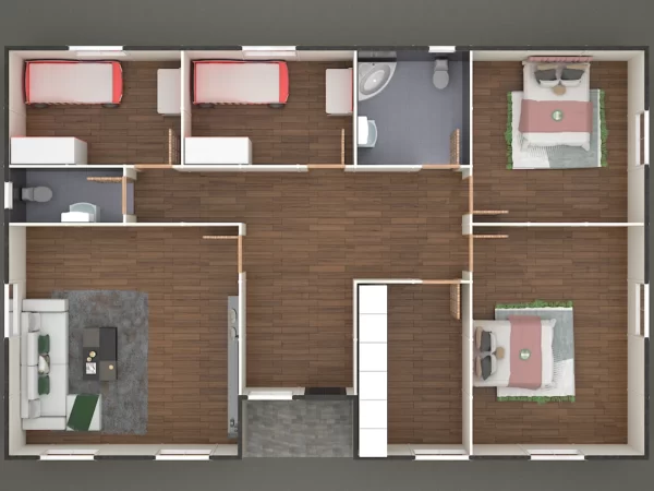 126 M² Tek Katlı Prefabrik Ev - Görsel 3