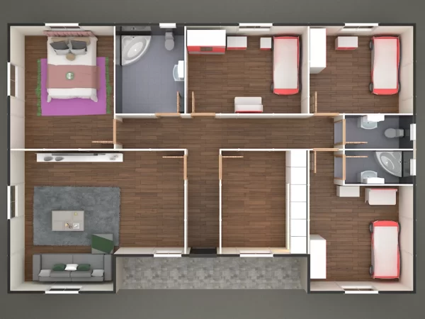 129 M² Tek Katlı Prefabrik Ev - Görsel 3