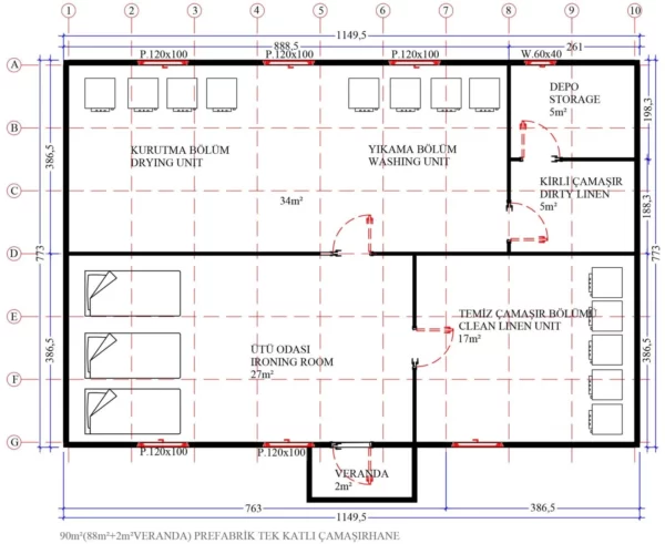 90 m² Çamaşırhane - Görsel 3