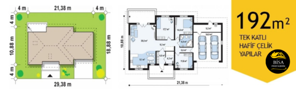 192 M² Tek Katlı Hafif Çelik Yapı - Görsel 2